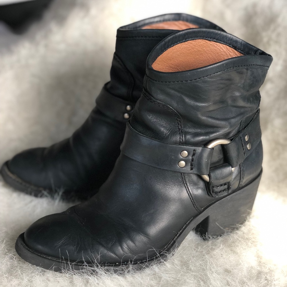 Black Leather Lucky Brand Bambi Boots
